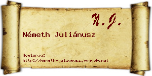 Németh Juliánusz névjegykártya